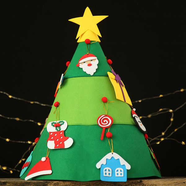 

2021 latest year new toy 3d diy kids newfelt tree gift wall hanging ornaments christmas decoration for home 6 new 1