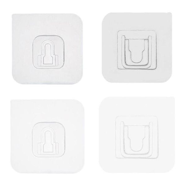 

1/5/10/20pcs double-sided adhesive wall hooks storage hanging kitchen bathroom accessory clear double-sided adhesive wa bbycpq