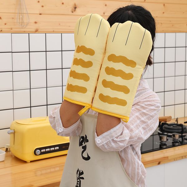 

kitchen insulation baking high temperature anti-scalding microwave polyester gloves oven mitts q1218