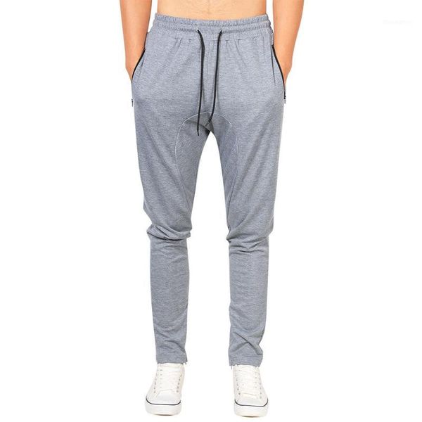 

spring autumn mens casual autumn winter cotton zipper sports trousers joggers sweatpants pants drop shipping1, Black