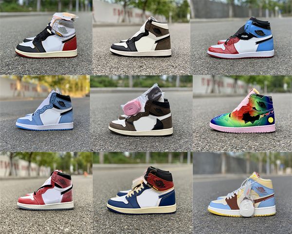 

new authentic travis scott 1 high og dark mocha fearless university blue union chicago balvin black toe sports j men outdoor shoes sneakers