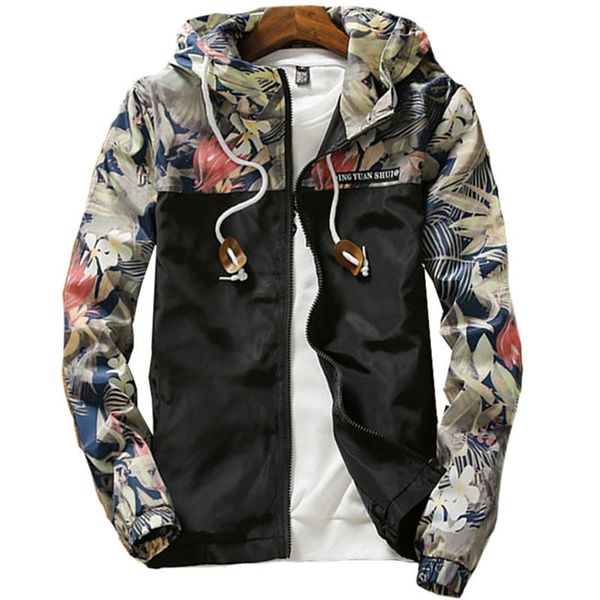 

men's jackets 2021 floral bomber men hip hop slim fit flowers pilot thin jackemen's hooded coat hoodies sweatshirt plus size 4xl, Black;brown