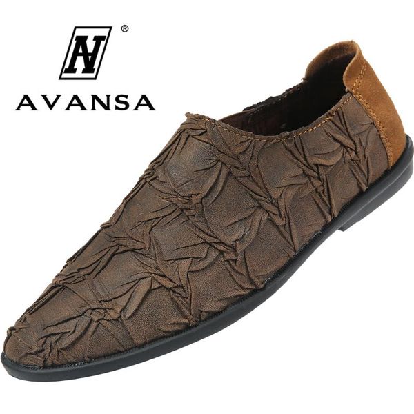 

men leather casual shoes spring casual shoes zapatos de hombre men slip-on flats male loafers leisure driving, Black