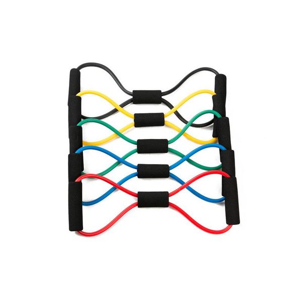 

durable rope chest expander sport yoga fitness pilates belt 8 shaped resistance bands elastic tension body shape health care