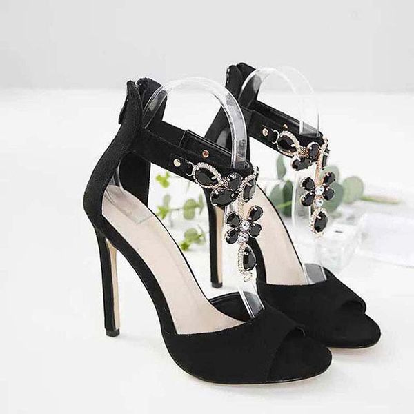 

classics women's sandalsfashion beach thick bottom sandals alphabet lady sandals leather high heel shoes 07 p87, Black