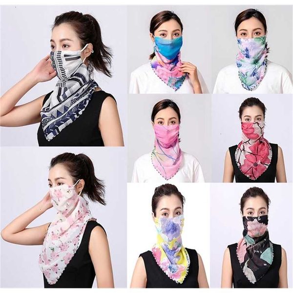 

windproof women chiffon handkerchief silk half outdoor face dust-proof sunshade masks scarf dust mask paoutlet3b3h