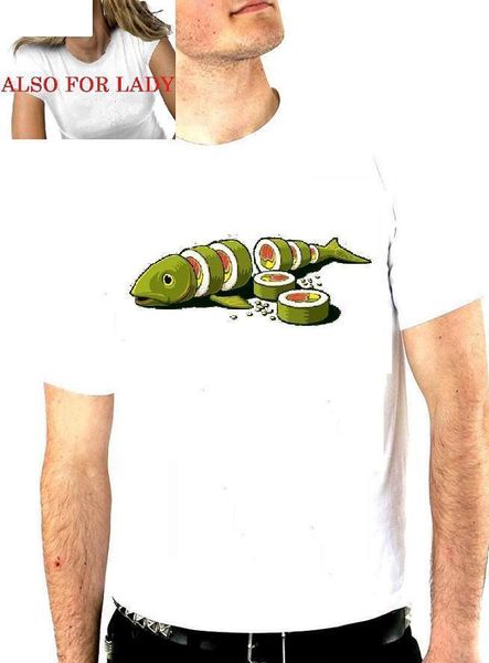 

sport brand new 2019 summer mens short sleeve cool t shirt 259 sushi fish cool japan cartoon fun vintage rock funny america tee