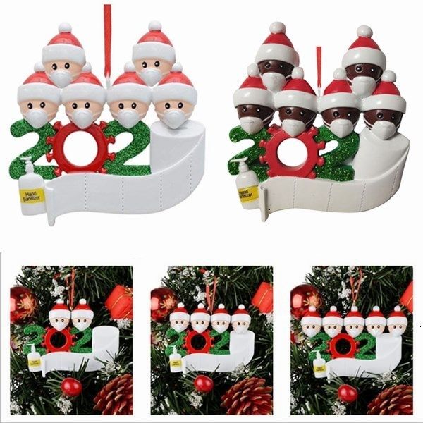 

sjkrface christmas tree decor quarantine ornaments survivor family masks hand sanitized customiz christm decorating creative
