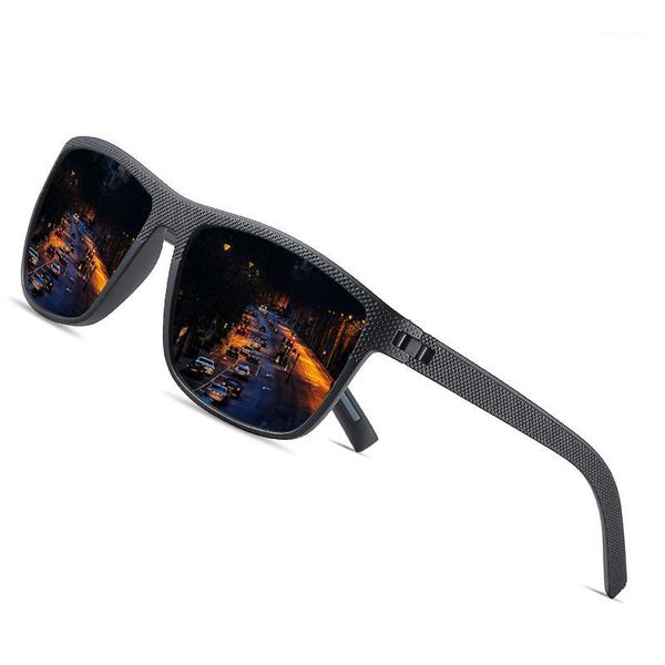 

aofly design square sunglasses men polarized fashion tr90 frame driving fishing sun glasses male zonnebril heren uv4001, White;black