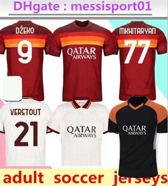 

2020 2021 as soccer jerseys soccer jerseys pastore de rossi dzeko totti 2020/21 home away third football soccer jerseys shirt, Black;yellow