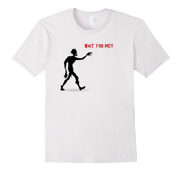 

нового лето высокого качества tee shirt zombie wait for me футболка прохладной футболки спорт с капюшоном толстовка с капюшоном