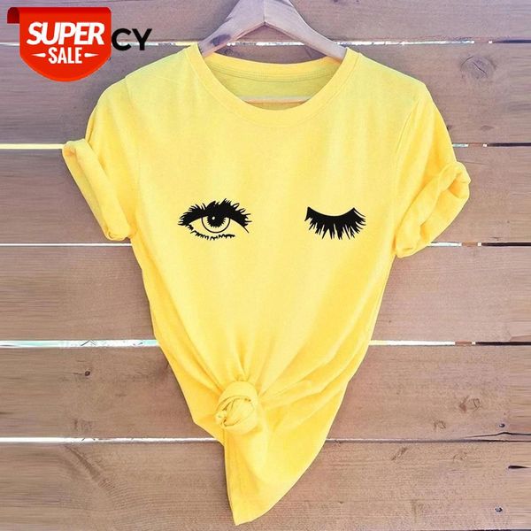 

jfuncy plus size s-5xl eyes print women t shirt 100% cotton o neck short sleeve summer t-shirt woman casual tshirt #ib3i, White