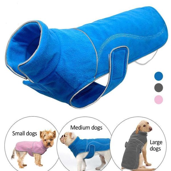 

winter fleece dog coat jacket for small dogs chihuahua pug warm puppy large dogs vest clothing reflective roupa cachor bbyzif