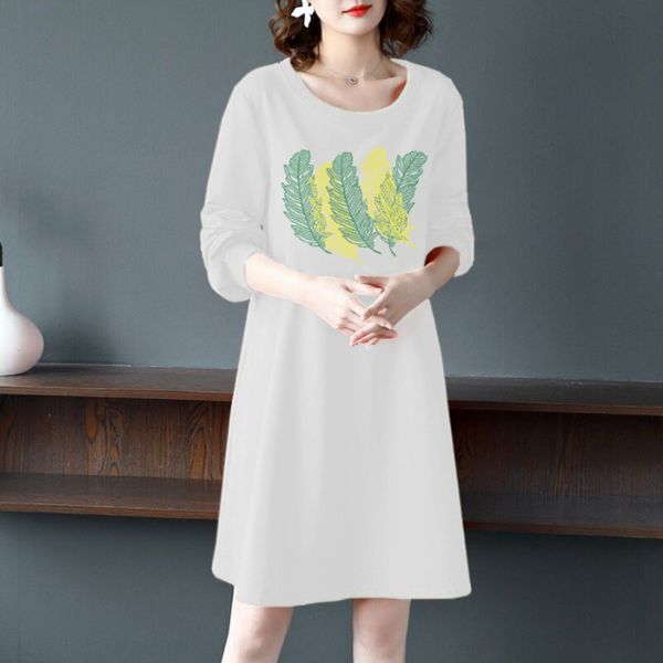 

tibetan meat autumn wear plus size women's 2020 new slim embroidery 200 embroidered dress kg long sleeve dress loose and thin u0maz, Black;gray