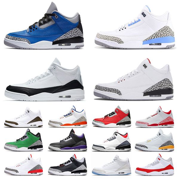 

2021 new traienrs mens womens 3 3s jumpman shoes fragment 2020 unc cool grey black cement white denim cour purple sports sneakers