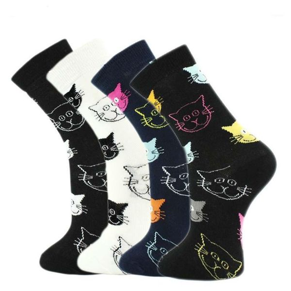 

colorful socks women fashion cute korean harajuku dog cat print cotton short sock new arrival fashion novelty funny sock 20211, Black