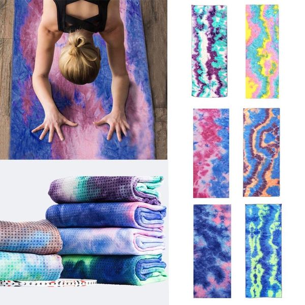 

183*63cm yoga mat towel cover folding soft sweat absorbent quick-drying non-slip portable yoga pilates pad blanket fitness mat