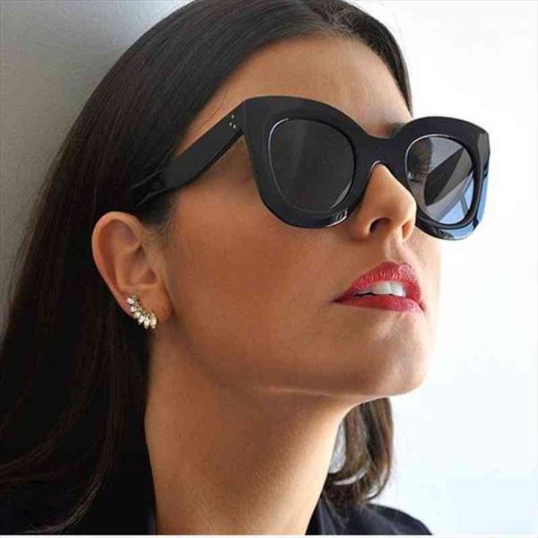 

fashion sunglasses brand designer vintage sun glasses female rivet shades big frame style eyewear, White;black