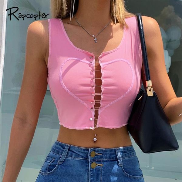

hollow out for women cropped e girl tank contrast sleeveless y2k camis summer ladies pink vest, White