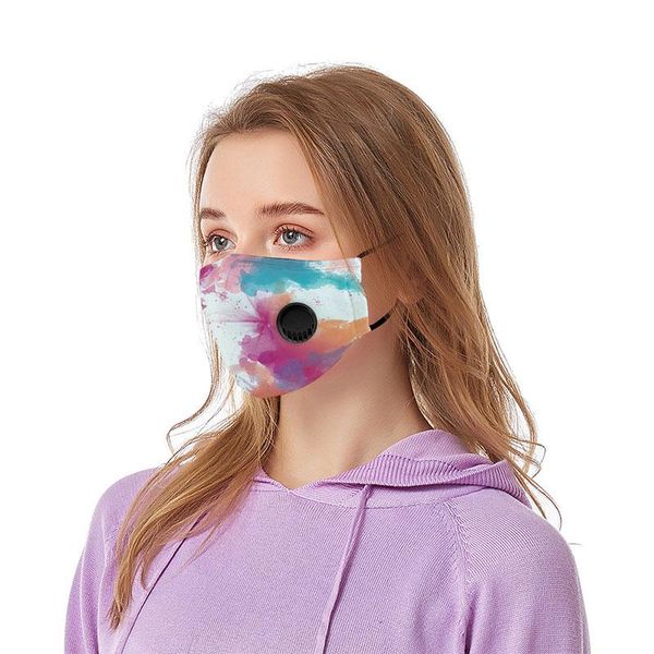 

fashion face mask gradient breathable breathing valve with filter protective mask dust-proof outdoor summer sun cycling designer face mask
