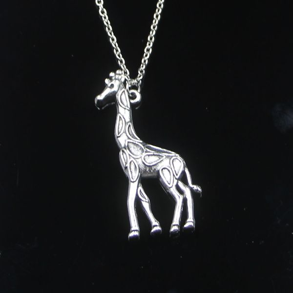 Moda 53 * 23mm Girafa cervos pingente colar de link cadeia para colar fêmea gargantilha presente de festa de jóias criativas