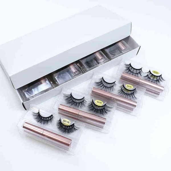 

fake eyelashes wholesale magnetic eyelashes 10/30/50/100 pairs eyeliner lashes makeup 220226