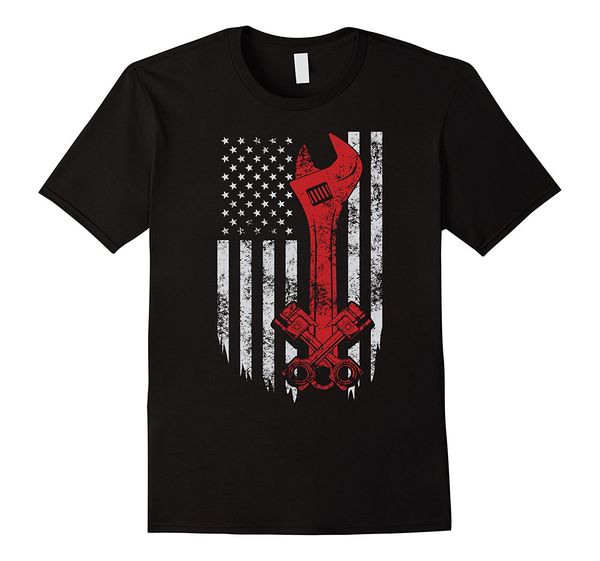 

fashion mechanic american usa flag t-shirt for proud mechanics tee shirt sport hooded sweatshirt hoodie
