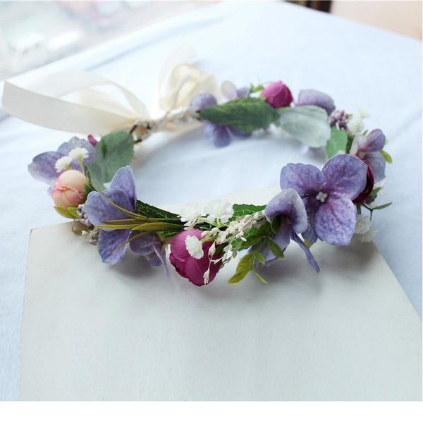 

flower headband wreath hairband bridal headdress party flower hair accessories flower crown kids garland h qylnam
