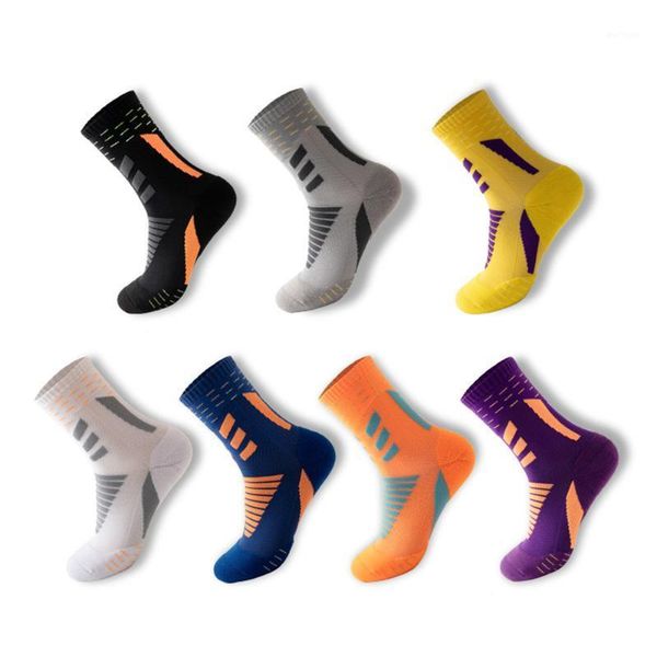 

men's athletic socks sports socks basketball soccer volleyball running trekking hiking compression1, Black