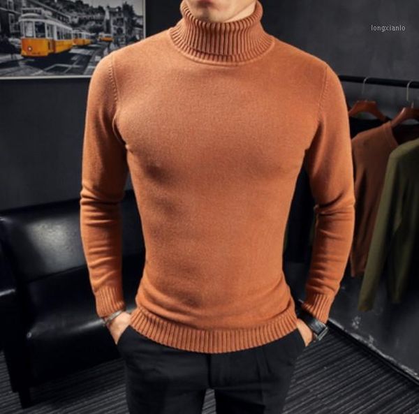 

mens pullover sweater long sleeve turtleneck spring autumn knit male slim fit bodycon knitwear sueter hombre 3xl1, White;black