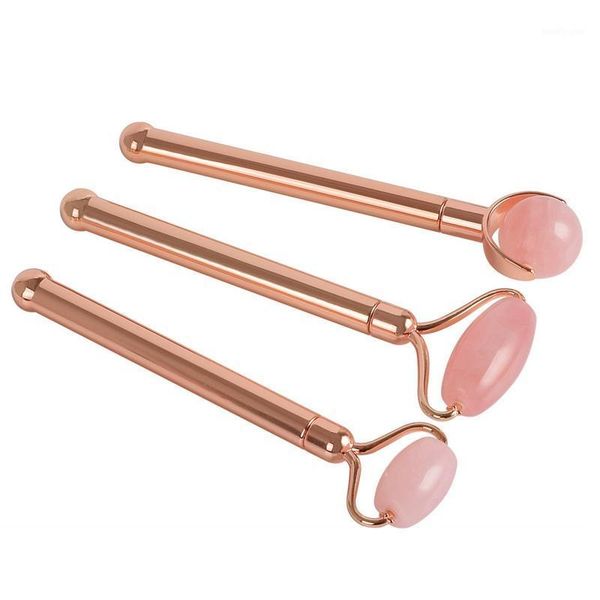 

electric massagers natural rose quartz face roller massage board for anti wrinkle reduce puffiness beauty massager1