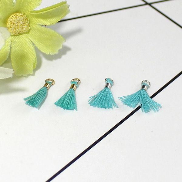 

30pc 1cm mini cotton gold silver ring tassel pendant diy bracelet earrings jewelry fringe trim home curtain decor crafts tassels h jlltah