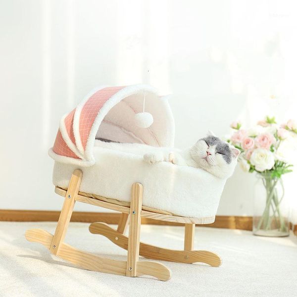 

cat rocking bed lounger for cats swing tent washable pet house soft plush kitten hammock sleeping mat shake basket small dog bed1