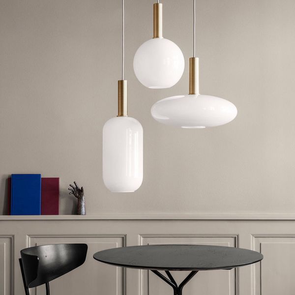 

nordic milk white glass pendant light round oval cylinder hanging lamp dinning room l restaurant lounge study office bedroom