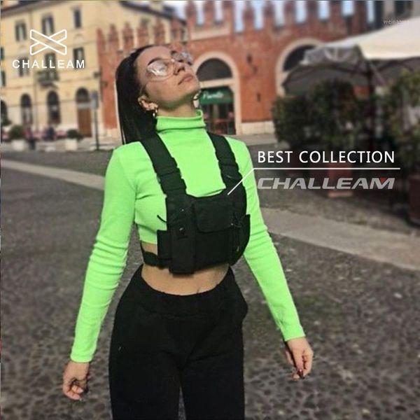 

men functional chest bags fashion adjustable pocket pack hip hop chest rig bag tactical streetwear for women chestbag g1311