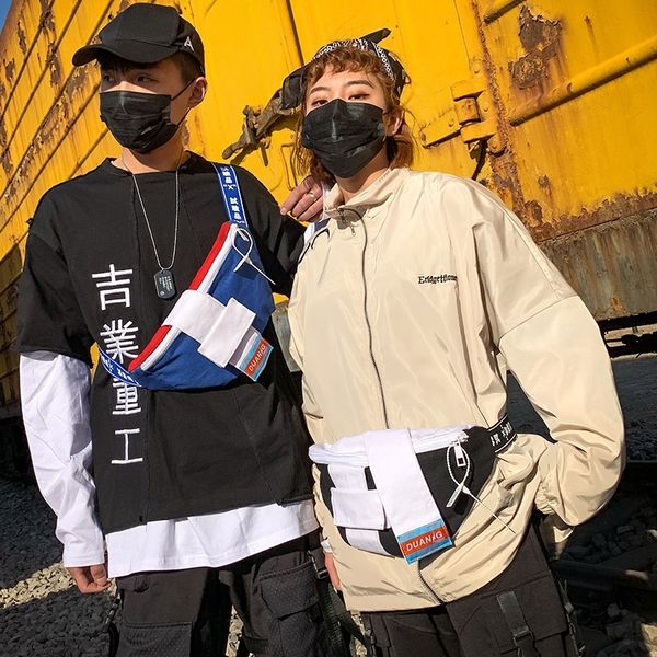 

new fashion chest bag waist bag fanny pack purse chest fanny pack travel cashier belt hip-hop rock boys girl bag 2019 c1026