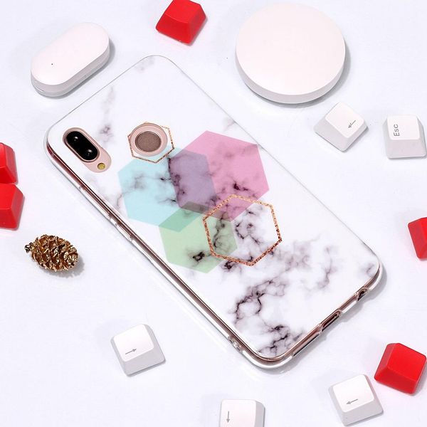 

marble pattern tpu soft protective case for huawei p20 lite nova 3e