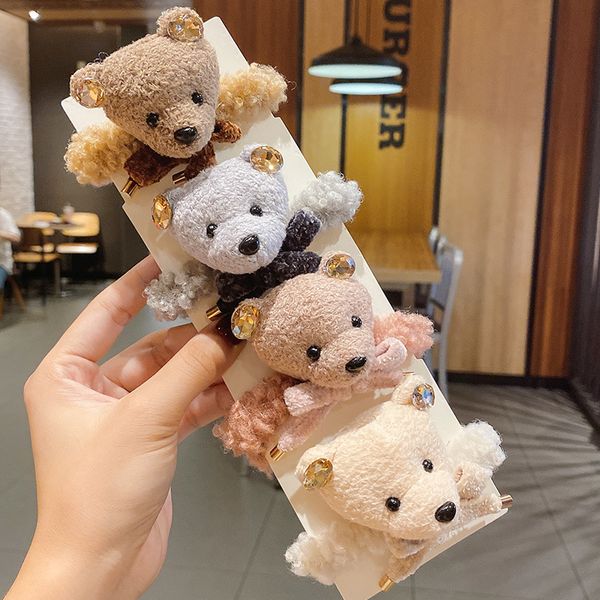 

bear fur headband cute korea ins net red band girl tie tousen rope leather cover hair accessories