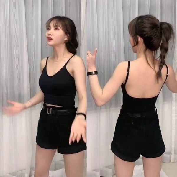 

kaka celebrity style vest sports underwear female u-shaped underwear outer wear beauty back adjustable camisole bra douyin, White;black