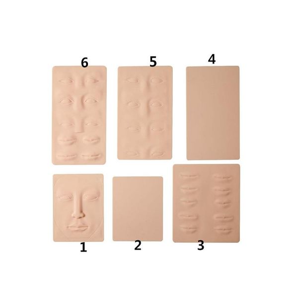 

3d silicone permanent makeup tattoo training practice fake skin blank eye lips face for microblading tattoo machine beginner