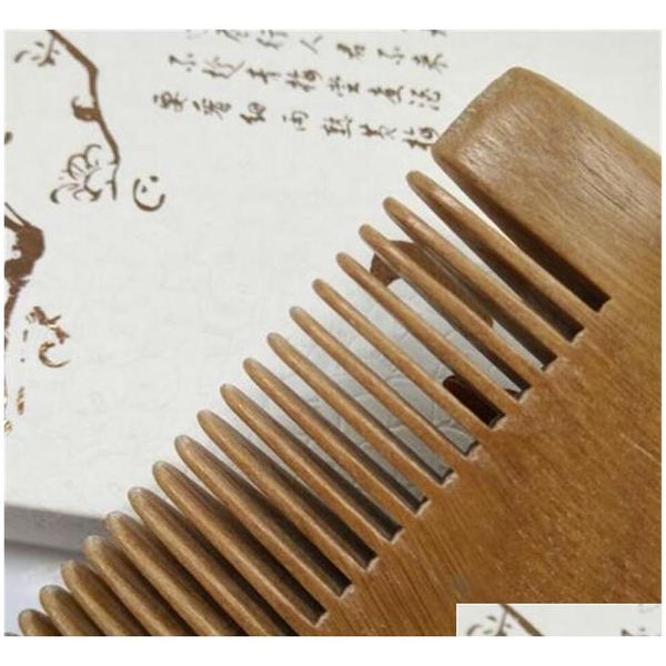 

new beuty women men use green sandalwood pocket beard & hair combs handmade natural wood comb with fin qylpvr sweet07, Silver