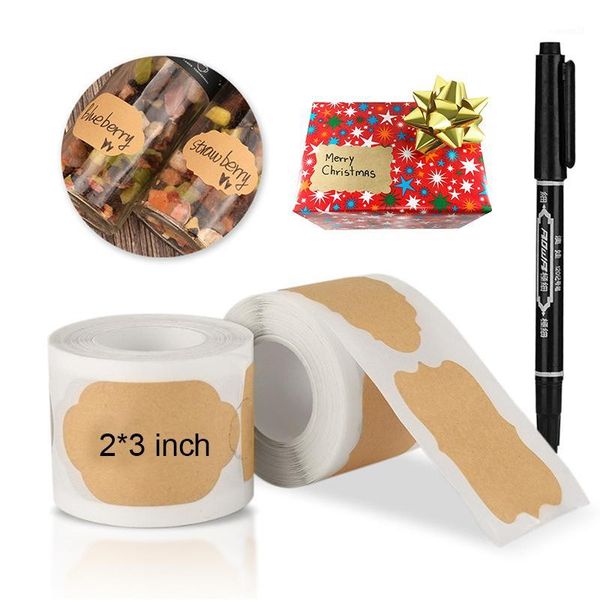 

200pcs kitchen spice stickers handmade spices label sticker home jar bottle tags kraft vintage blank cake sealing labels sticker1