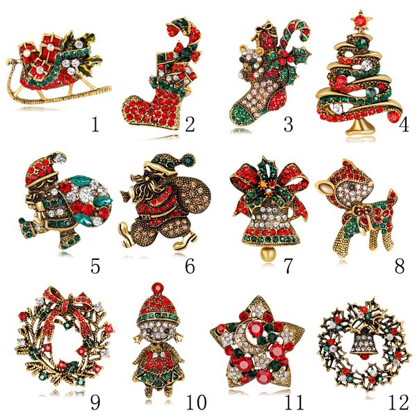 

new christmas brooches pins cute santa claus hat gloves bells socks donuts candy enamel pin badges brooch for women jewelry gift accessories, Gray