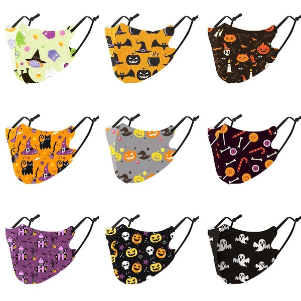 

halloween printed cloth mask halloween decoration pumpkin ghost cat mask gifts halloween party decor horror party supplies