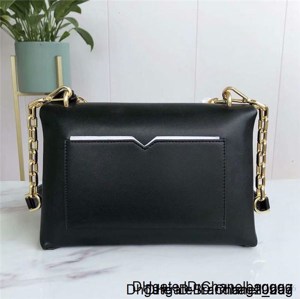 

selling luxury designer handbag soft genuine leather medium size metal chain strap shoulder bag for women