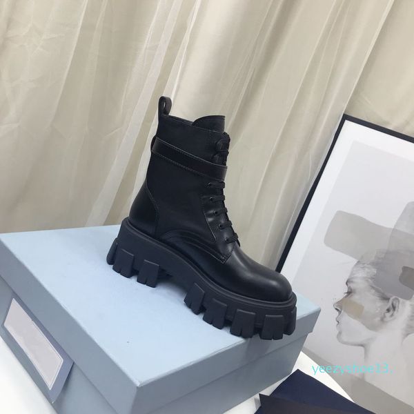 

womens designers rois boots ankle nylon combat boot and martin boots designers winter martin ankle nylon bouch attached ankle with box y13, Black