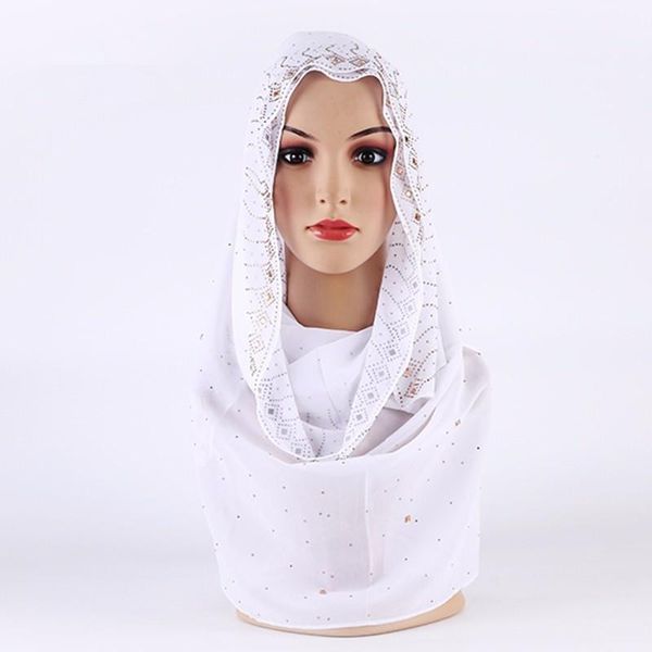 

женщины новые горячие продажи хлопок lurex плед наширные шарф длинные hijab мусульманские шарфы / шарф женщины новый wmttbq yyysports, Black;white
