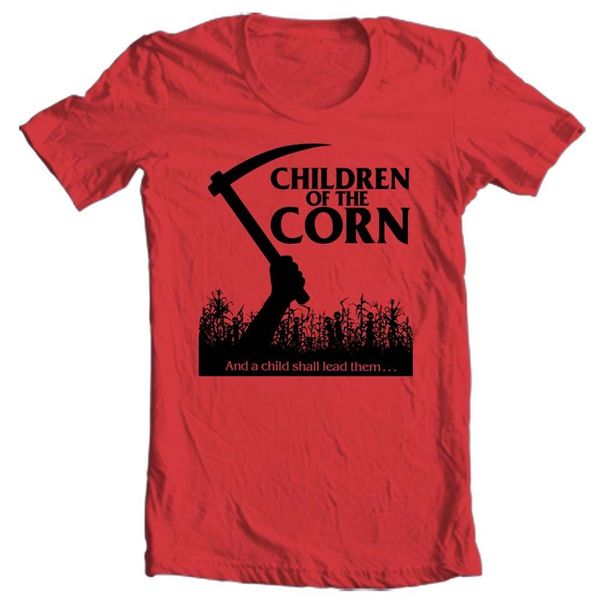 

children of horror кукуруза tshirt ретро 80-фильм сияющий 100% хлопок ти ти смешная тенниска спорта толстовка с капюшоном толстовка