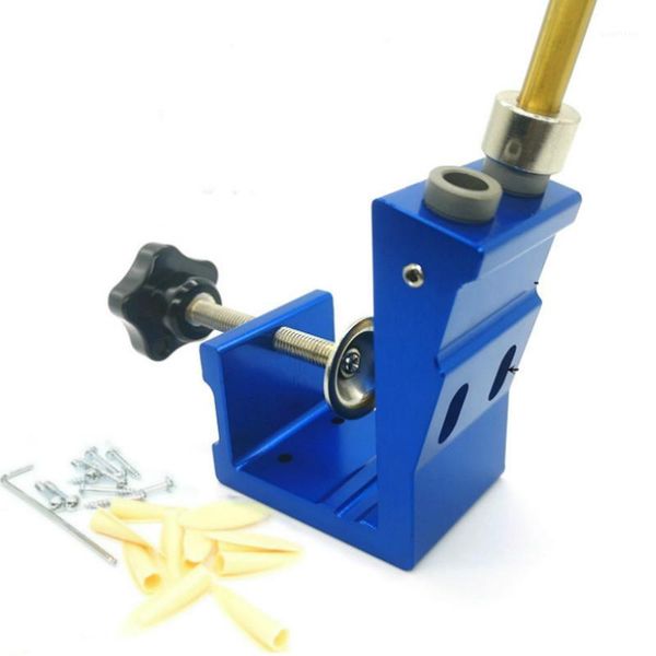 

9mm pocket hole puncher jig kit mini style pocket hole jig kit for wood working step drill bit set woodworking tools1