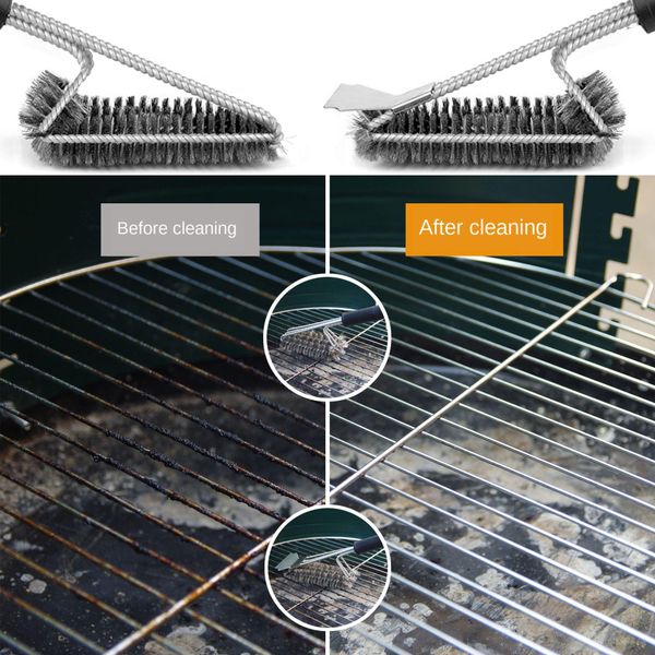 

pin-код барбекю net bbq чистое высокое качество из нержавеющей стали чистящие кисточка кисть барбекю кадр очистка проволочная кисть кухонные